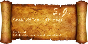Steklács József névjegykártya